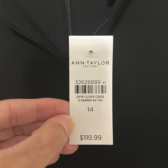 NWT Ann Taylor Factory Little Black Dress Size 14 - Picture 3 of 8